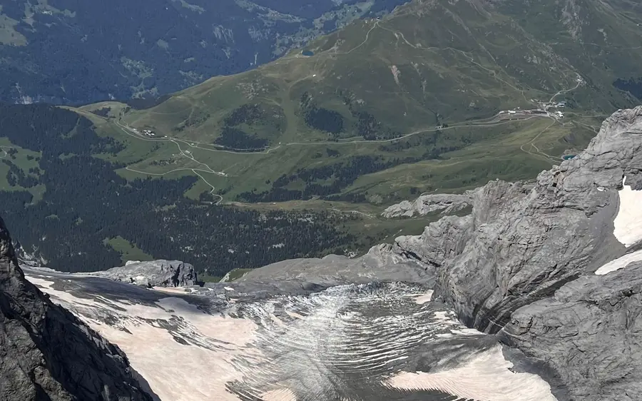 The Aletsch Glacier seen from the Sphinx Observatory at Jungfraujoch